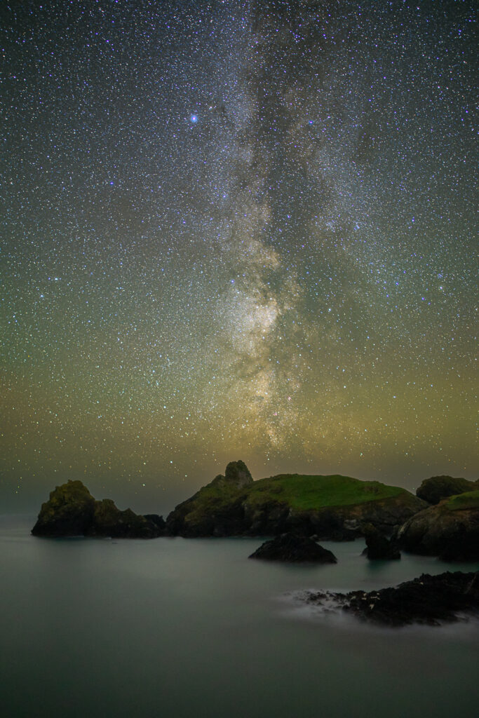 The milky way obove Kynance Cove